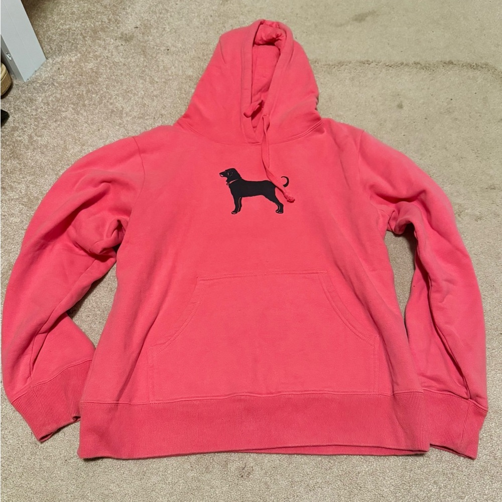 The Black Dog Coral Hoodie with Black Logo